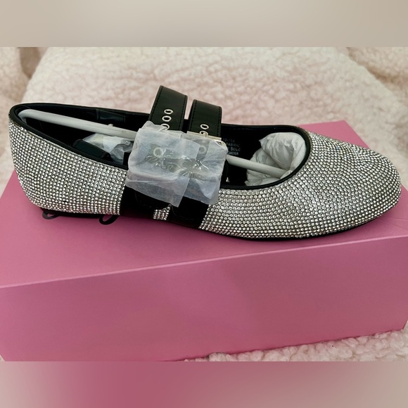 NIB Dolls Kill Sugar Thrillz Petty Princess Bling Flats w/ Criss Cross Buckle - Picture 7 of 17